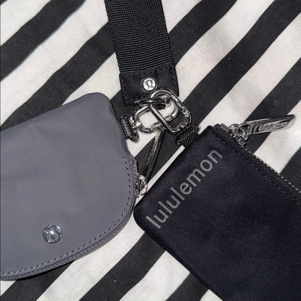 Lululemon‎ Athletica Black and Gray Pouch Set